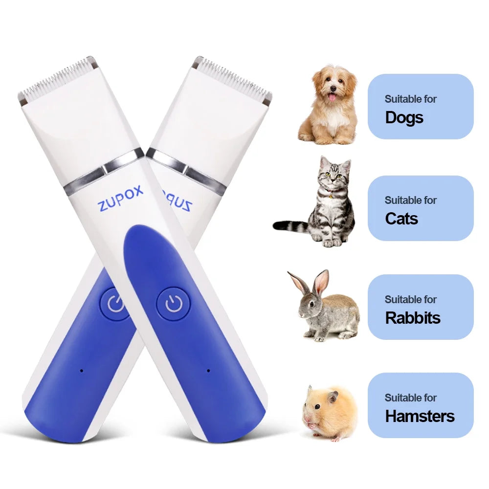 Dog Clippers, Low Noise Dog Grooming Clippers Rechargeable Cordless Dog Grooming Kit for Dogs Cats Pets