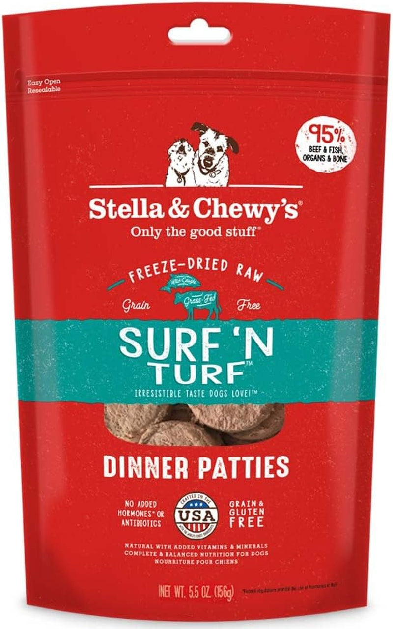 Freeze Dried Raw Dinner Patties – Grain Free Dog Food, Protein Rich Stella’S Super Beef Recipe – 14 Oz Bag