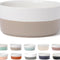 Dipper Ceramic Dog Bowl for Small and Large Breeds - Heavyweight and Durable Pet Food and Water Dish Crock, Dishwasher Safe, Modern (Light Grey, Large)