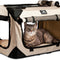 Large Cat Carrier & Dog Carrier for 2 Cats or Medium Dog. Soft Sided Pet Carrier for Travel. Collapsible, Portable Cat Bag with Soft Bed, Top & Side Loading, Locking Zippers, Puppy Crate & Cat Kennel