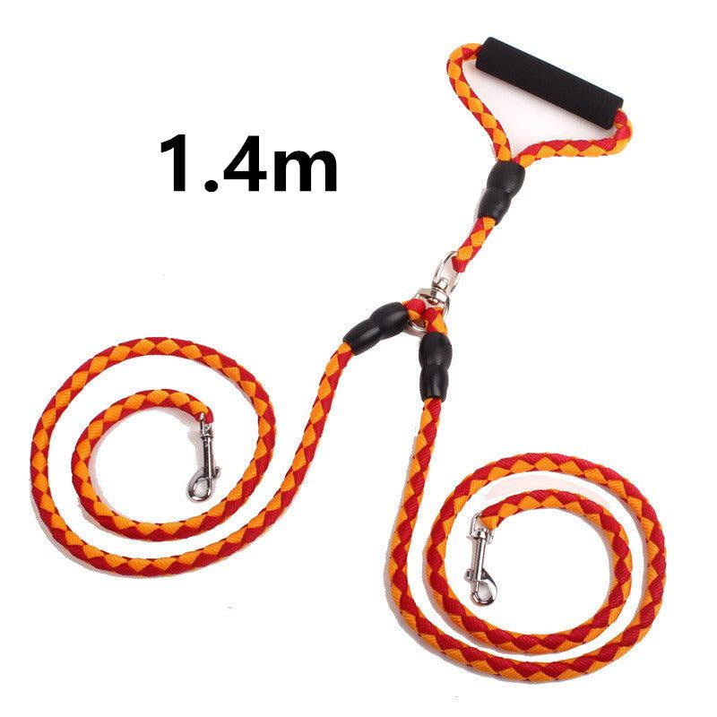 Ultimate Dual-Handle Dog Walking Leash - Premium Quality, Reflective Rope for Optimal Safety