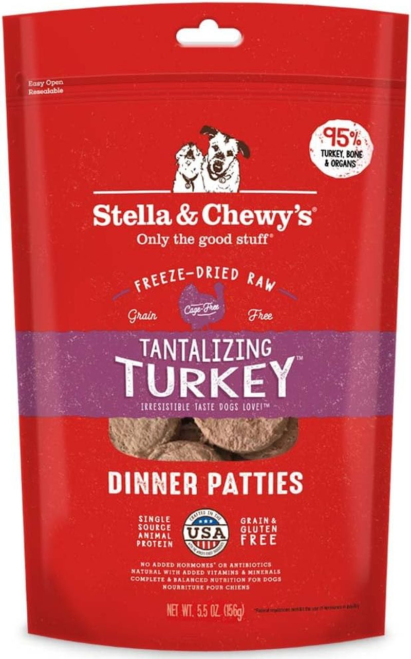 Freeze Dried Raw Dinner Patties – Grain Free Dog Food, Protein Rich Stella’S Super Beef Recipe – 14 Oz Bag