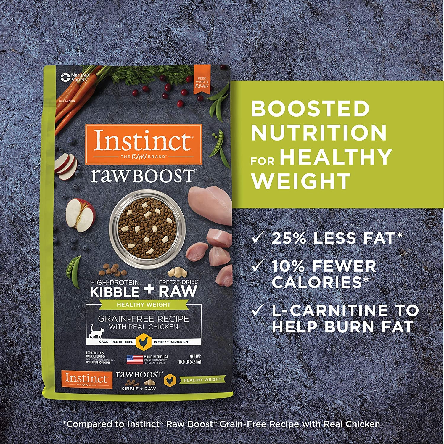 Instinct Raw Boost Healthy Weight Grain Free Recipe with Real Chicken Natural Dr