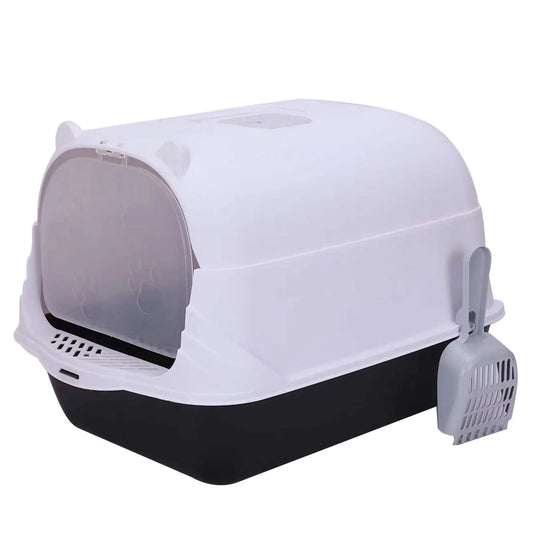 Cat Litter Box Litter Box with Lid Fully Enclosed Large Cat Litter Box with Door Isolate Smelly Cat Toilet Cat Pet Supplies