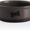 Ceramic Dog Bowls with Bone Pattern, Dog Food Dish for Large Dogs, Porcelain Pet Bowl for Water 70 Fl Oz (Gray)
