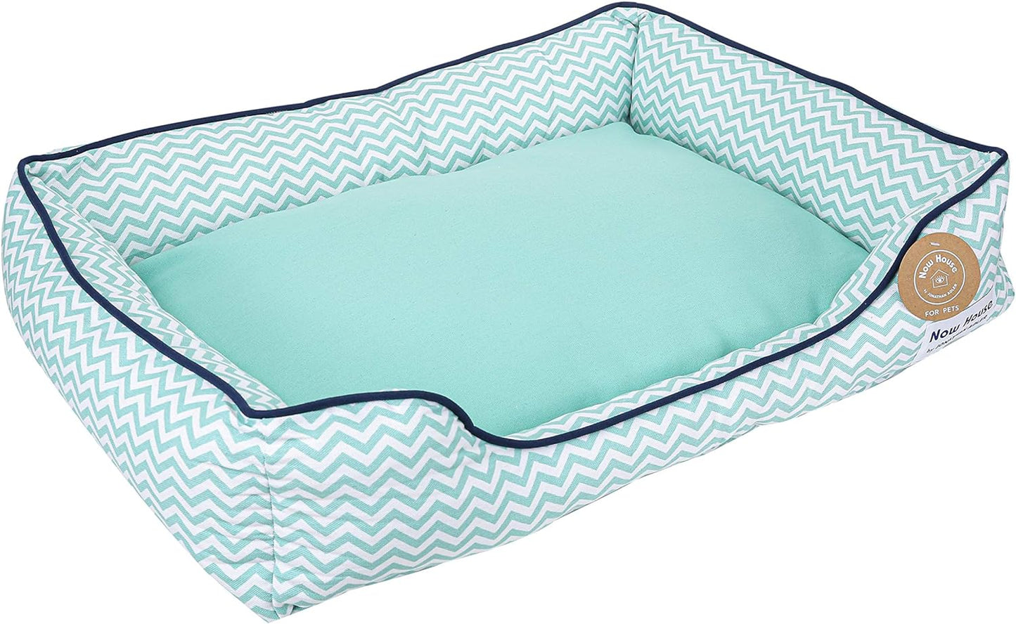 Now House for Pets by Jonathan Adler Teal Chevron Cushion Dog Bed, Medium Medium Dog Bed Washable Dog Bed for Medium Dogs by  (FF15503)