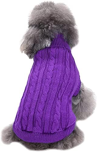 Cozy Knitted Turtleneck Sweater for Small Dogs and Cats - Perfect for Winter Celebrations!
