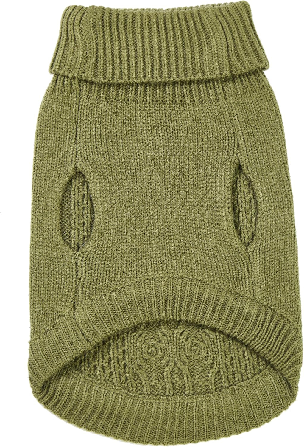 Cat Sweater 16 Color Turtleneck Knitted Sleeveless Dog Sweater Warm Winter Kitten Clothes Outfits for Cats or Small Dogs in Cold Season(Medium, Olive Green)