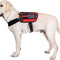 Service Dog Harness, Large Dog Harness Removable Neck Strap Compatible with Assistance Harness & Handle (Black, Short Version)