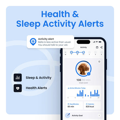 XL Smart Dog GPS Tracker with Vital Signs Monitoring (Green)