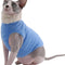 Sphynx Cat Clothes Winter Warm Faux Fur Sweater Outfit, Fashion High Collar Coat for Cats Pajamas for Cats and Small Dogs Apparel, Hairless Cat Shirts Sweaters (S (3.3-4.4 Lbs), Sky Blue)