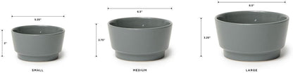 Heavy Ceramic Gloss Dog Bowl Durable Dog Food and Water Pet Dish Stoneware Dog Bowl (Medium, Midnight)