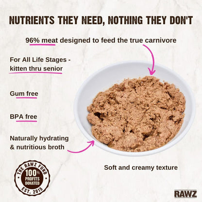 Rawz Natural Premium Pate Canned Cat Wet Food - Made with Real Meat Ingredien...