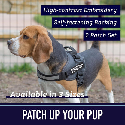 Service Dog Patches for Harness | Velcro Patches for Dog Harness or Vest | Do Not Pet Patch, Dog in Training, Service Dog, Emotional Support | Removable Hook and Loop Embroidered Patches