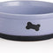 Ceramic Dog Bowls with Bone Pattern, Dog Food Dish for Large Dogs, Porcelain Pet Bowl for Water 70 Fl Oz (Gray)