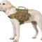 Dog Backpack for Medium & Large Dogs, Nylon Backpack for Dogs Tactical Pet Backpack with Side Pockets for Hiking Walking Training Running (Green, Large)