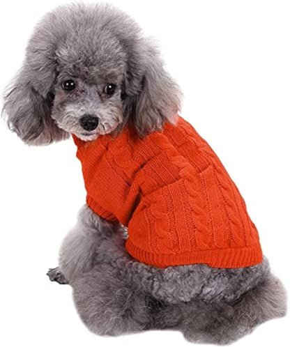 Cozy Knitted Turtleneck Sweater for Small Dogs and Cats - Perfect for Winter Celebrations!