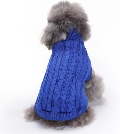 Cozy Knitted Turtleneck Sweater for Small Dogs and Cats - Perfect for Winter Celebrations!