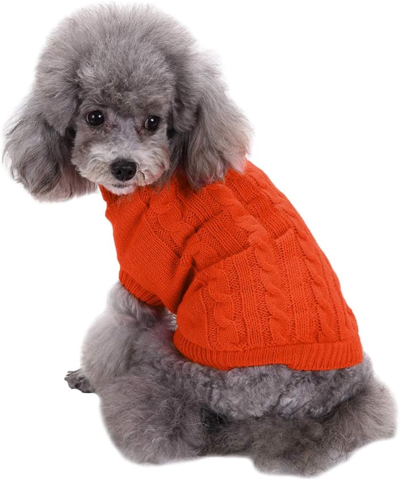 Cozy Knitted Turtleneck Sweater for Small Dogs and Cats - Perfect for Winter Celebrations!