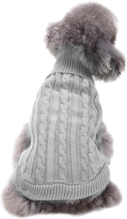 Cozy Knitted Turtleneck Sweater for Small Dogs and Cats - Perfect for Winter Celebrations!