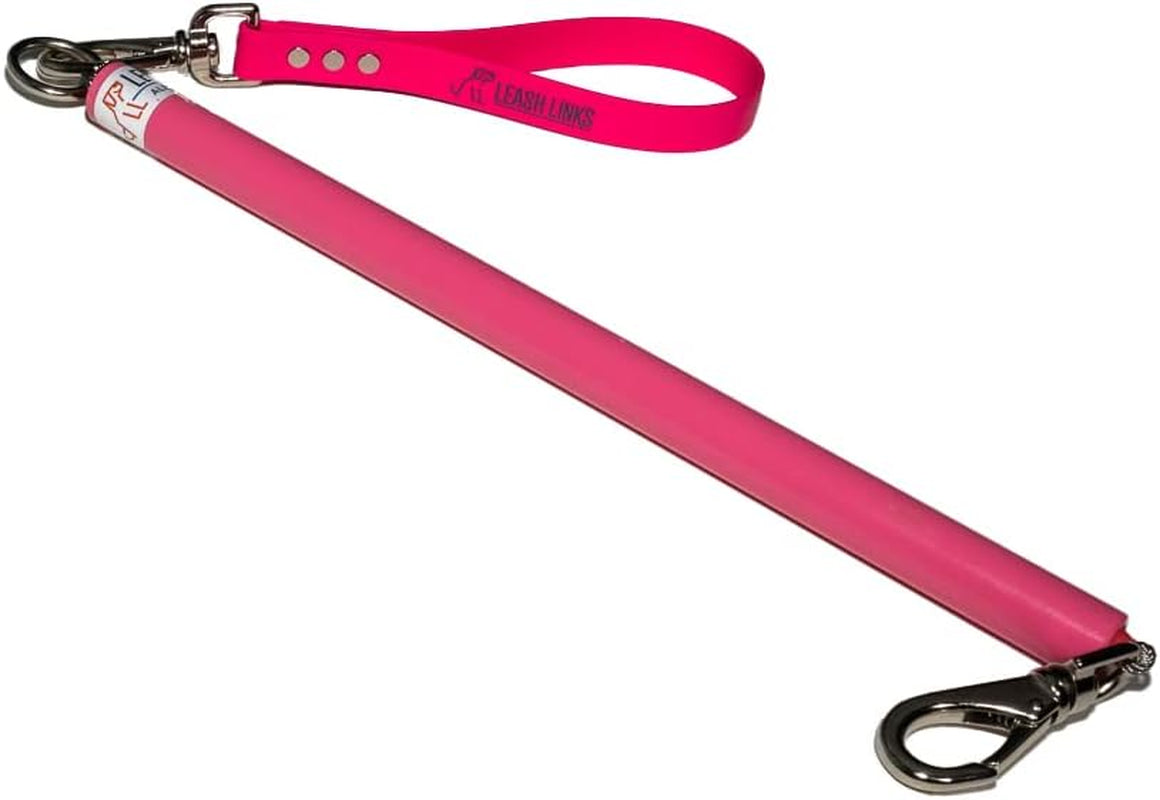 - Dog Leash Trainer- Dog Walker- CHEW Proof Leash- anti CHEW- Stop Leash Biting Immediately (Pink)