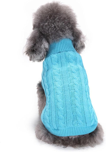 Cozy Knitted Turtleneck Sweater for Small Dogs and Cats - Perfect for Winter Celebrations!