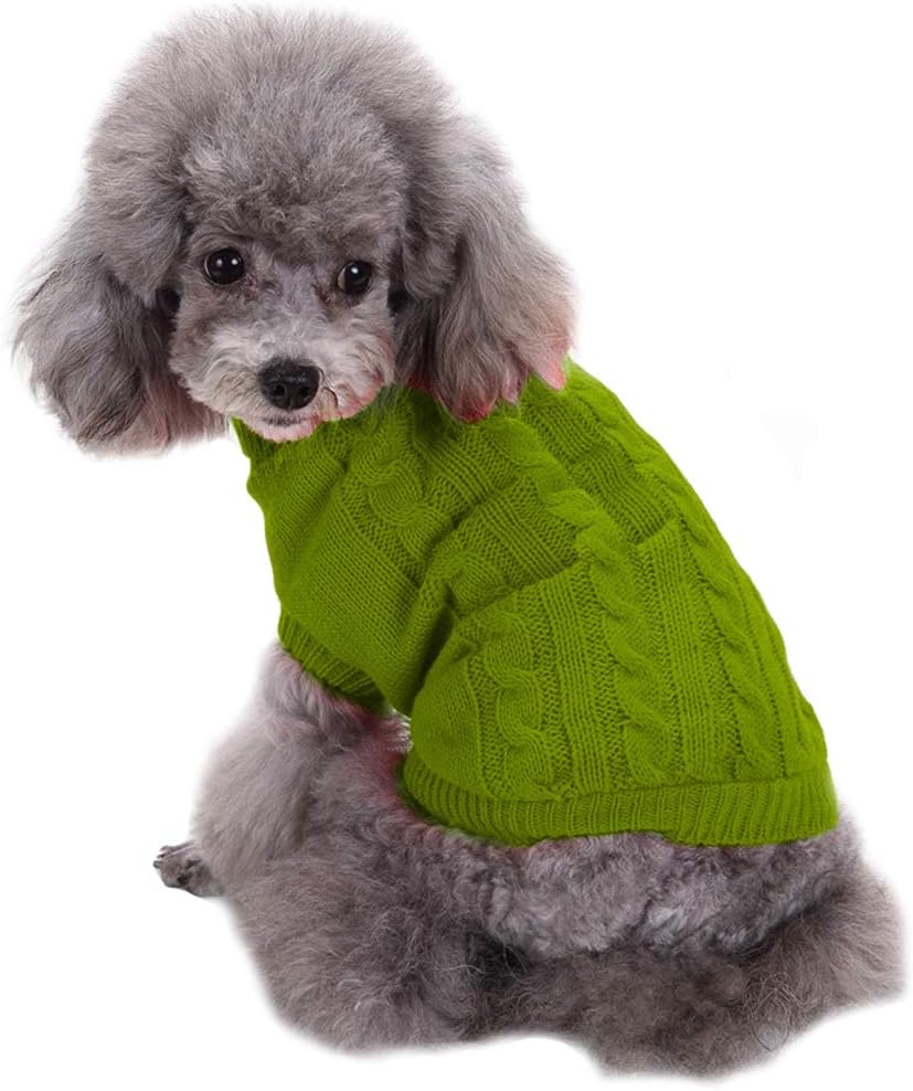 Cozy Knitted Turtleneck Sweater for Small Dogs and Cats - Perfect for Winter Celebrations!
