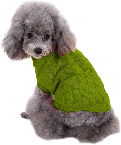 Cozy Knitted Turtleneck Sweater for Small Dogs and Cats - Perfect for Winter Celebrations!