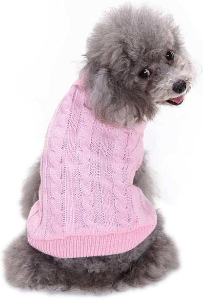 Cozy Knitted Turtleneck Sweater for Small Dogs and Cats - Perfect for Winter Celebrations!