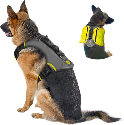 Dog Harness, Multi-Functional No-Pull Pet Vest Harness with Saddle Bags Backpack, Front Leash Clip, Adjustable Soft Padded Reflective No-Choke Dog Vest Heavy Duty for X-Large Dog, Xl,Black