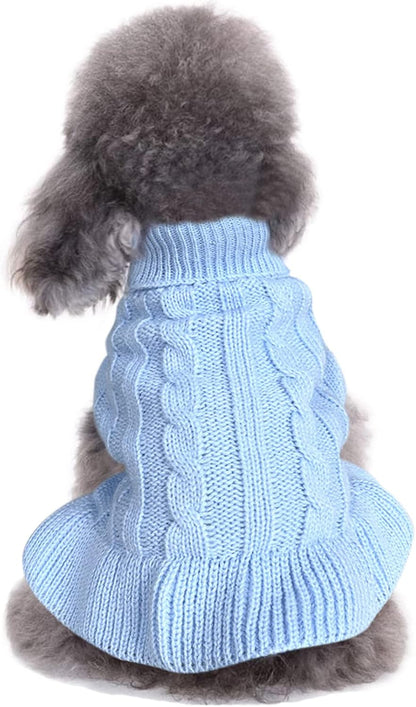 Cozy Knitted Turtleneck Sweater for Small Dogs and Cats - Perfect for Winter Celebrations!