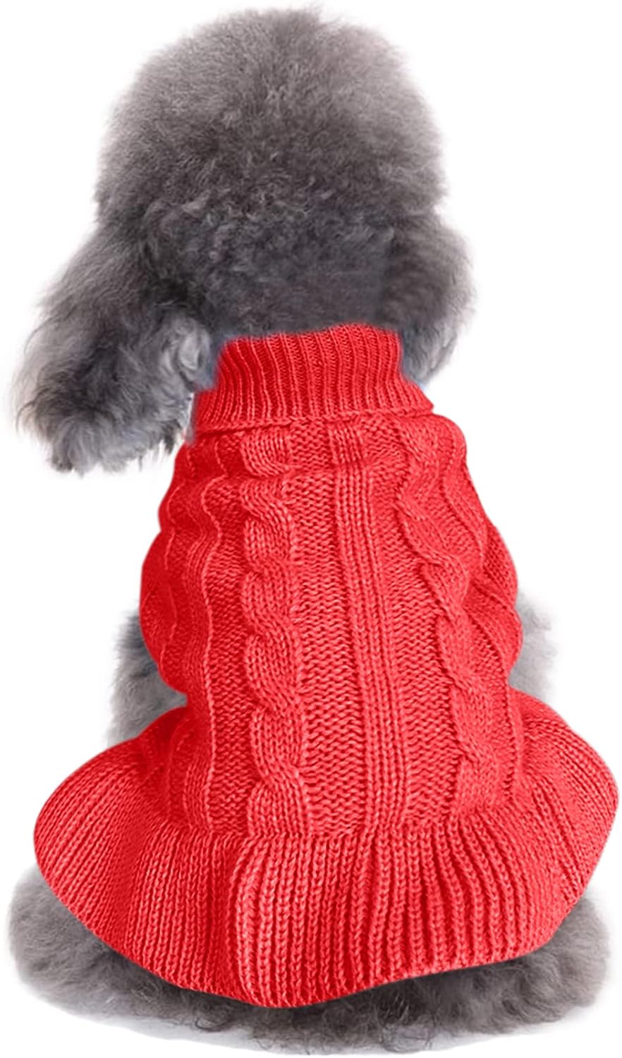 Cozy Knitted Turtleneck Sweater for Small Dogs and Cats - Perfect for Winter Celebrations!