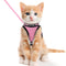 Cat Harness and Leash, Adjustable Step-In Escape Proof Kitten Harness with Reflective Strip, Soft Breathable Air Mesh Vest for Small Medium Cats, Easy Control Cat Jacket for Walking Training