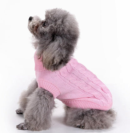 Cozy Knitted Turtleneck Sweater for Small Dogs and Cats - Perfect for Winter Celebrations!