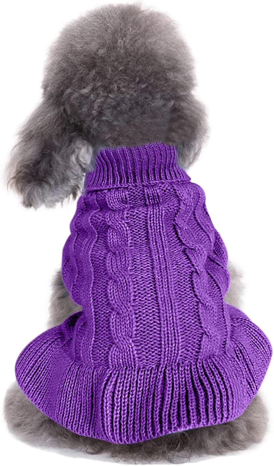 Cozy Knitted Turtleneck Sweater for Small Dogs and Cats - Perfect for Winter Celebrations!