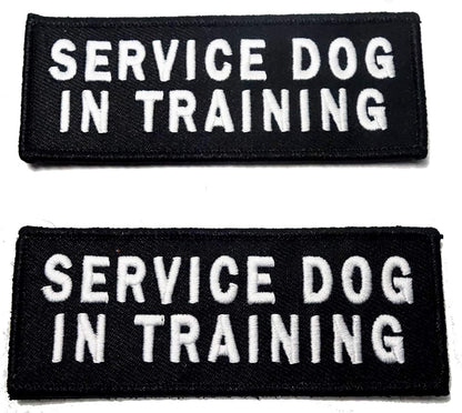 Service Dog Patches for Harness | Velcro Patches for Dog Harness or Vest | Do Not Pet Patch, Dog in Training, Service Dog, Emotional Support | Removable Hook and Loop Embroidered Patches