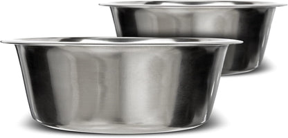 Stainless Steel Dog and Cat Bowls (2 Pack) Neater Feeder Deluxe or Express Extra Replacement Bowl (Metal Food and Water Dish) (1.5 Cup Deep)