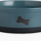 Ceramic Dog Bowls with Bone Pattern, Dog Food Dish for Large Dogs, Porcelain Pet Bowl for Water 70 Fl Oz (Gray)