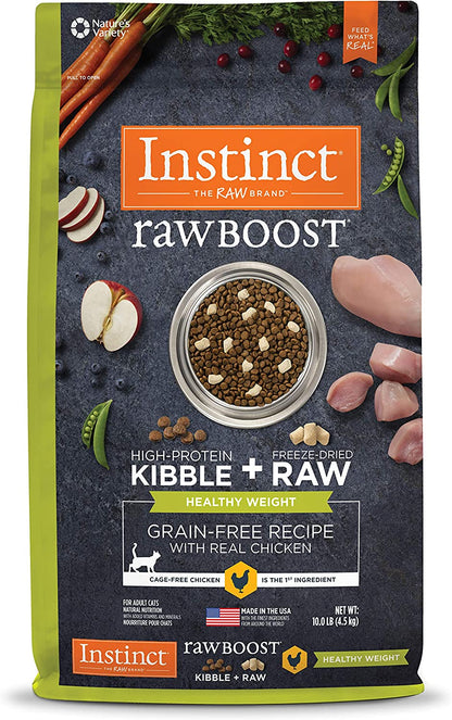 Instinct Raw Boost Healthy Weight Grain Free Recipe with Real Chicken Natural Dr