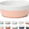 Dipper Ceramic Dog Bowl for Small and Large Breeds - Heavyweight and Durable Pet Food and Water Dish Crock, Dishwasher Safe, Modern (Light Grey, Large)