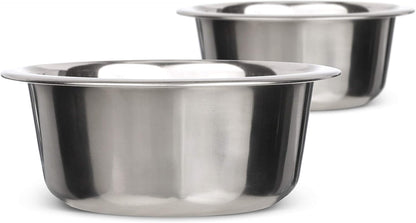 Stainless Steel Dog and Cat Bowls (2 Pack) Neater Feeder Deluxe or Express Extra Replacement Bowl (Metal Food and Water Dish) (1.5 Cup Deep)