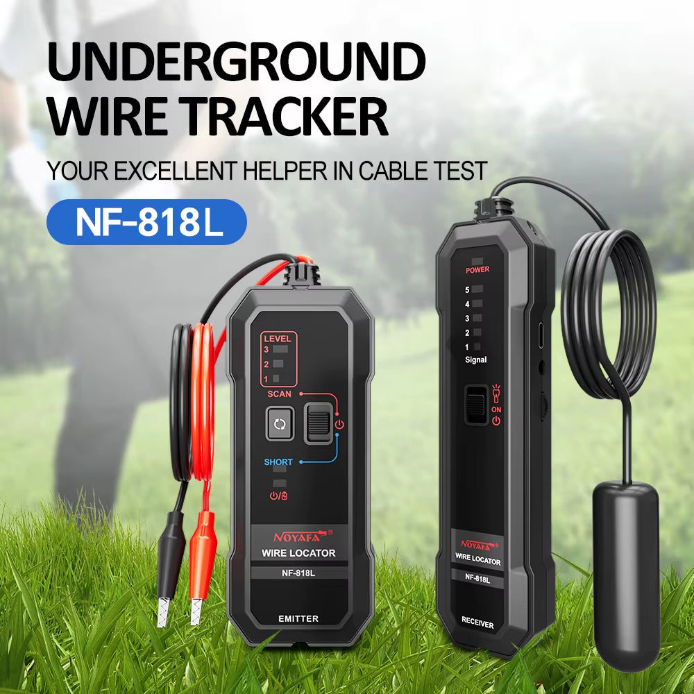 NF-818L Underground Cable Locator Wire Tracer Detector with Earphone Test Network Cable Tracker Telephone Line Tester