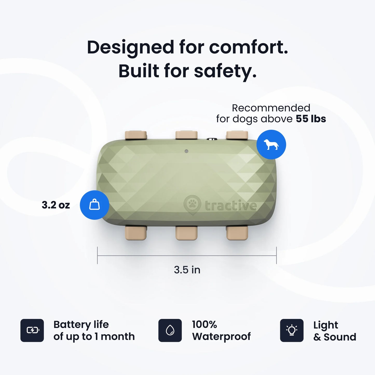 XL Smart Dog GPS Tracker with Vital Signs Monitoring (Green)