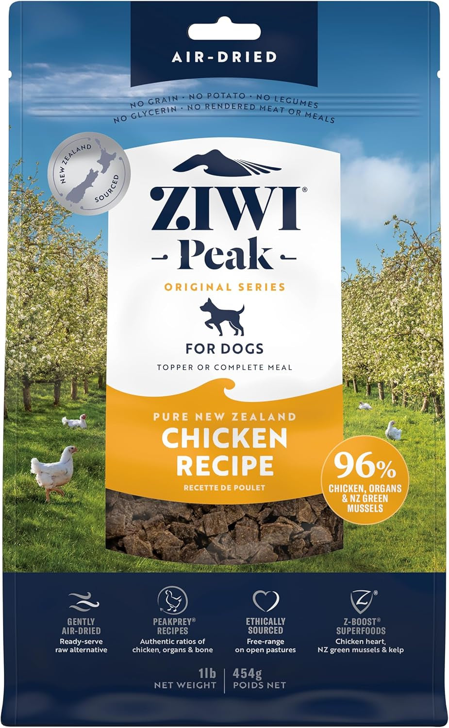 Peak Air-Dried Dog Food – Beef - All Natural, High Protein, Grain Free, Limited Ingredient W/ Superfoods (16Oz)