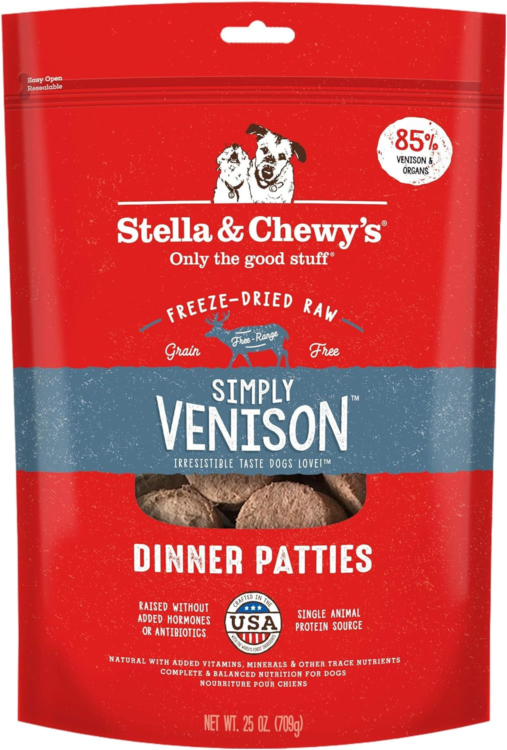 Freeze Dried Raw Dinner Patties – Grain Free Dog Food, Protein Rich Stella’S Super Beef Recipe – 14 Oz Bag