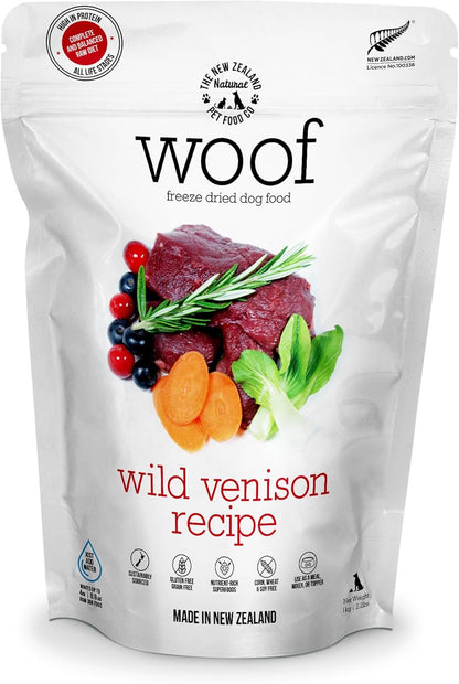 WOOF Freeze Dried Dog Food - Wild Brushtail Recipe, High Protein Dog Treats, Dog Food Toppers & Meals, 2.2 Lb