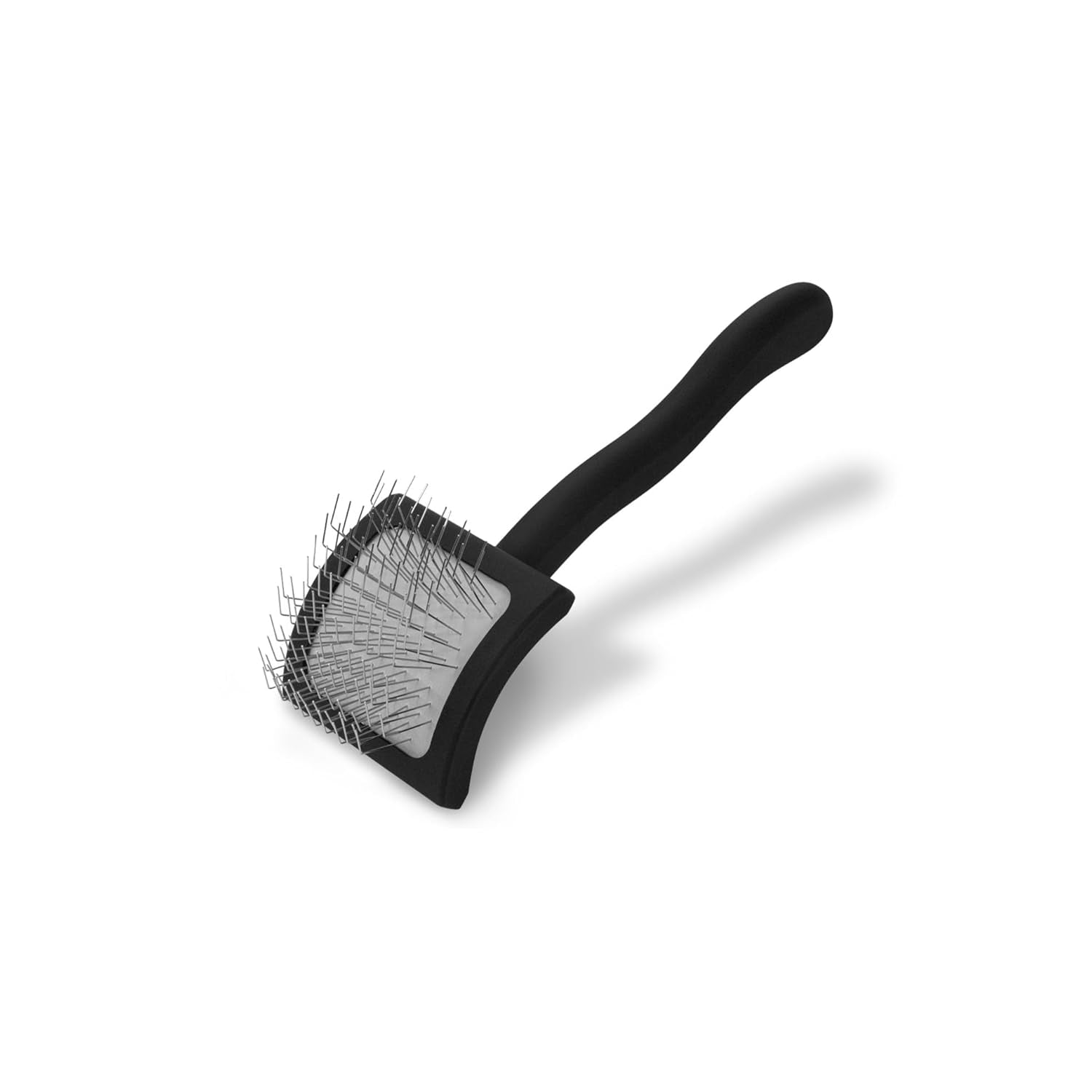 Big K Dog Slicker Brush for Dogs (Goldendoodles, Labradoodles, Poodles), Groom like a Professional, Fluff Detangle Style, Saves Time Energy, Black, Large