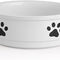 Ceramic Dog Bowls with Bone Pattern, Dog Food Dish for Large Dogs, Porcelain Pet Bowl for Water 70 Fl Oz (Gray)
