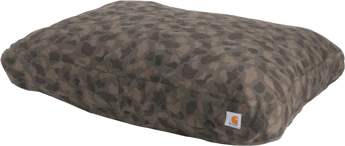 Firm Duck Dog Bed, Durable Canvas Pet Bed with Water-Repellent Shell, Medium, Tarmac Duck Camo