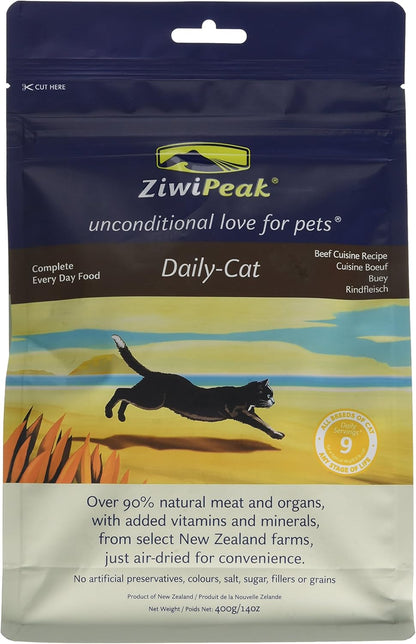 Peak Air-Dried Cat Food – Beef - All Natural, High Protein, Grain Free, Limited Ingredient W/ Superfoods (14Oz)